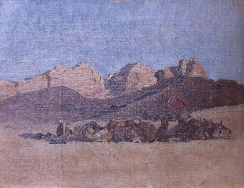 Ippolito Caffi Simoon in the Desert oil painting image